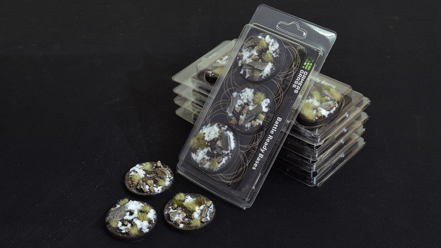 Gamers Grass - Battle Ready Bases - Winter - Round 50mm