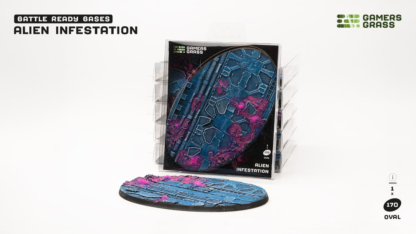 Gamers Grass - Battle Ready Bases - Alien Infestation - Oval 170mm