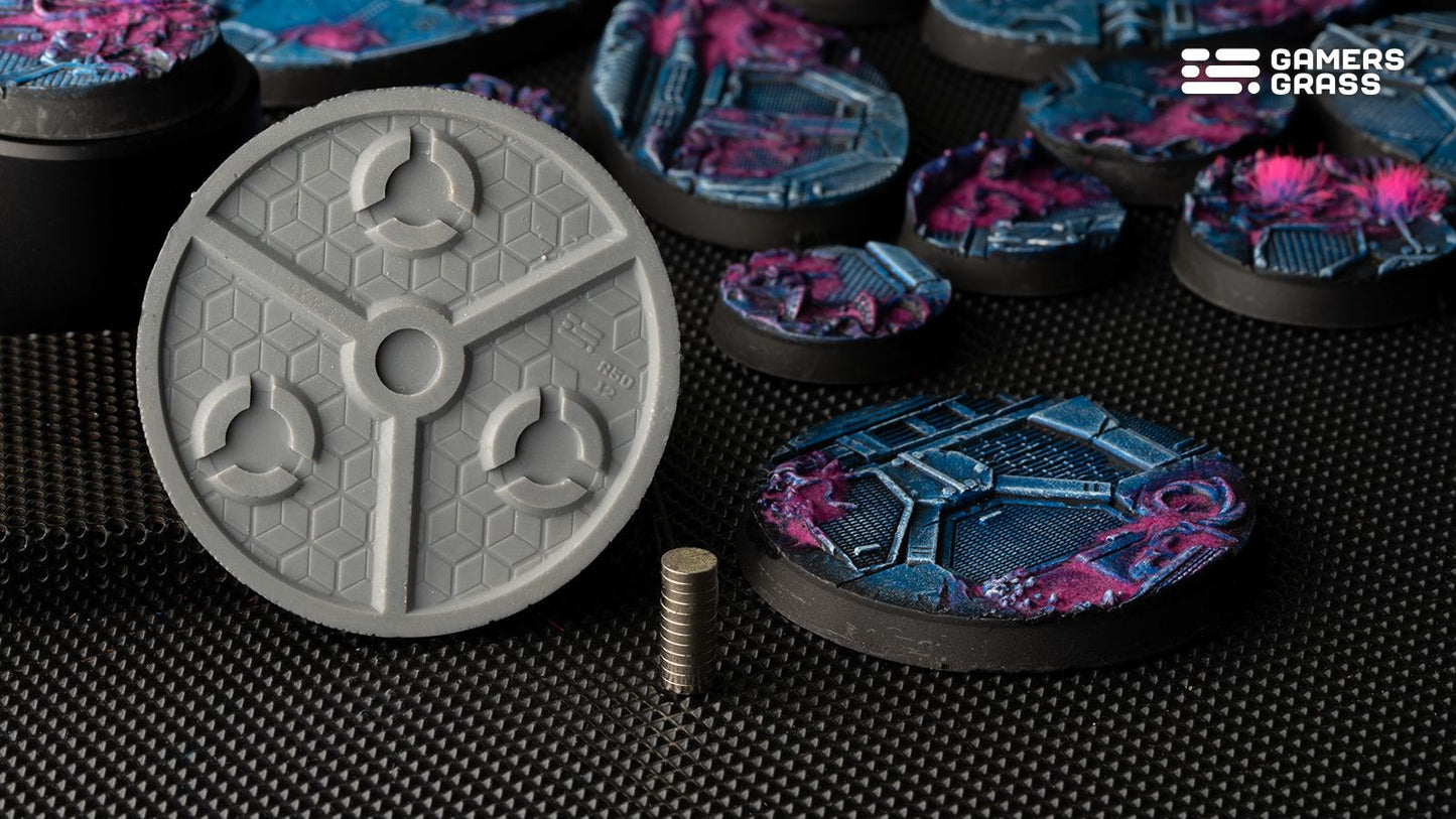Gamers Grass - Battle Ready Bases - Alien Infestation - Round 50mm