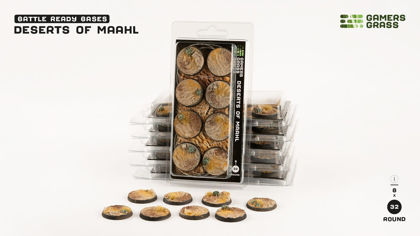 Gamers Grass - Battle Ready Bases - Deserts of Maahl - Round 32mm