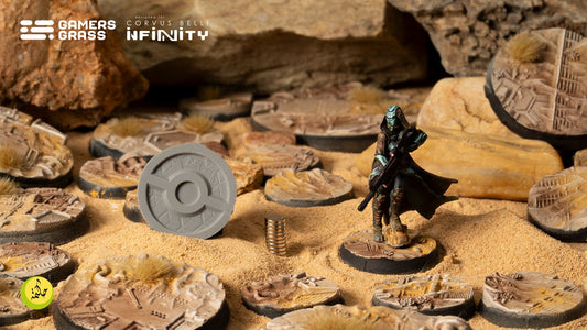 Gamers Grass - Battle Ready Bases - Infinity - Dunes of Bourak (25mm)