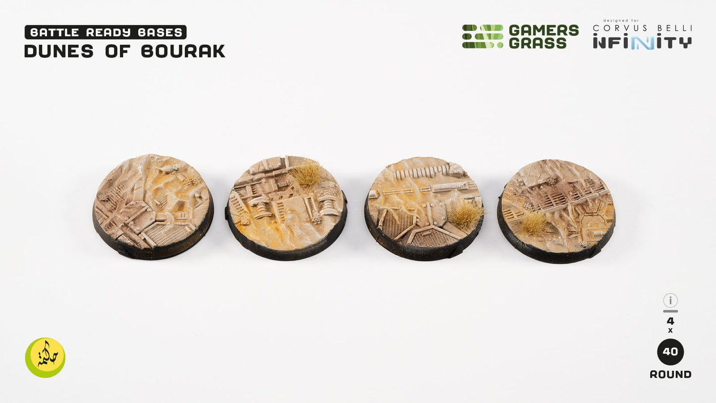 Gamers Grass - Battle Ready Bases - Infinity - Dunes of Bourak (40mm)