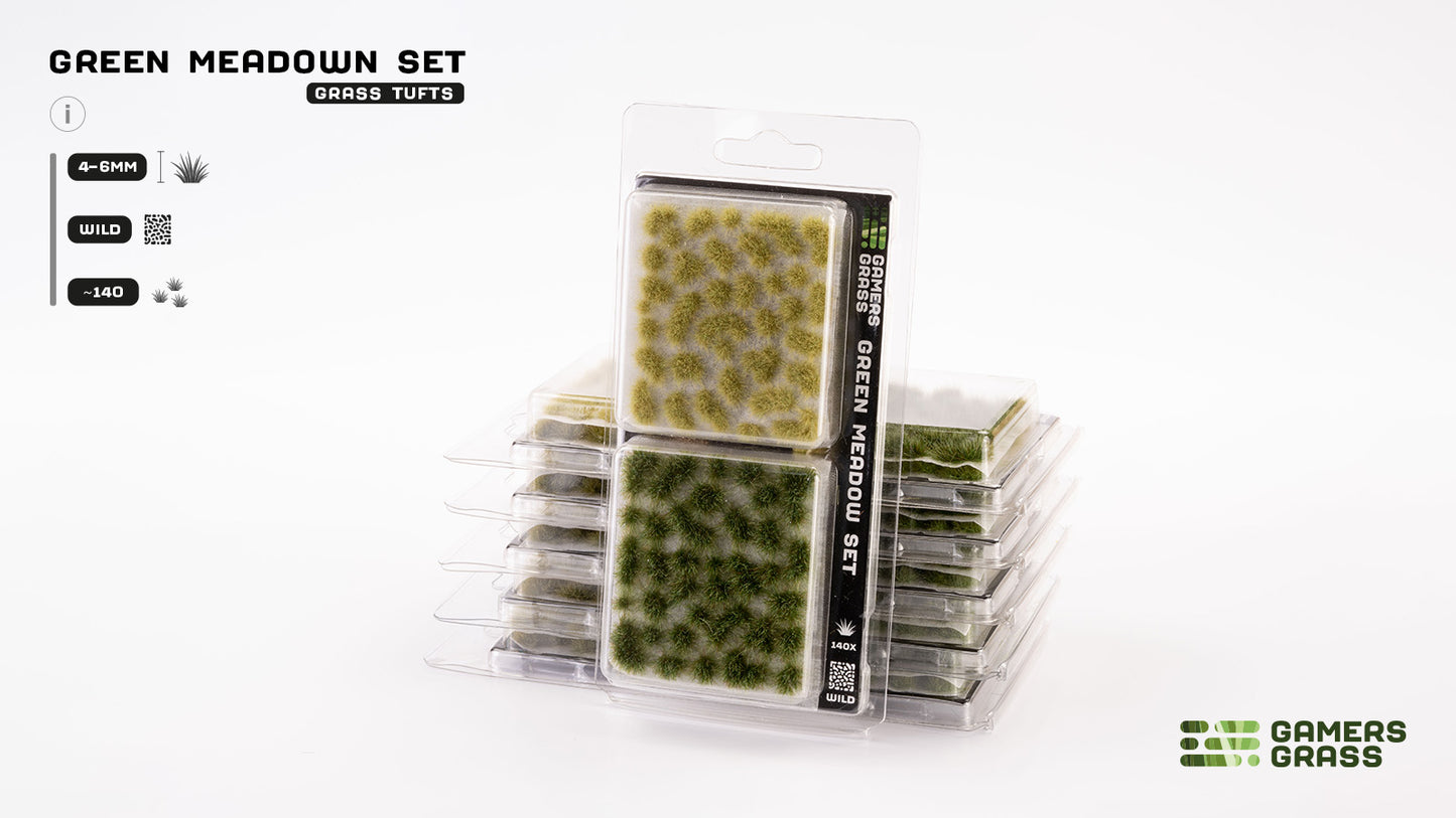 Gamers Grass - Green Meadow Tuft Set
