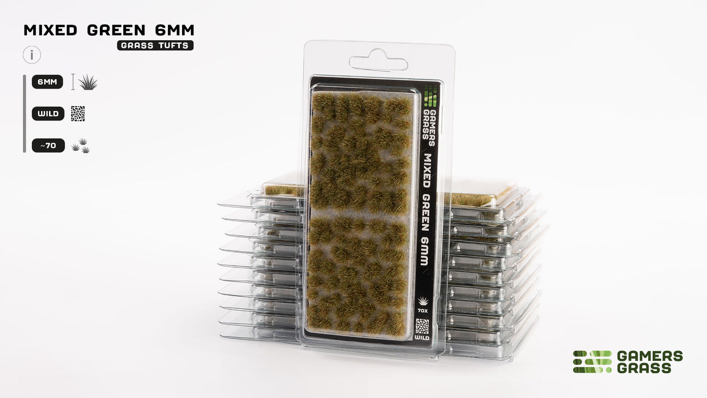 Gamers Grass - Mixed Green Tufts 6mm