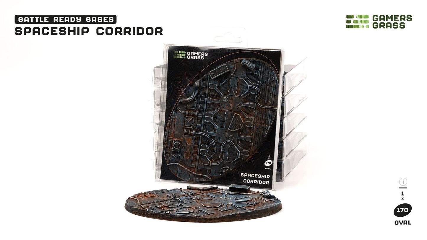 Gamers Grass - Battle Ready Bases - Spaceship Corridor - Oval 170mm