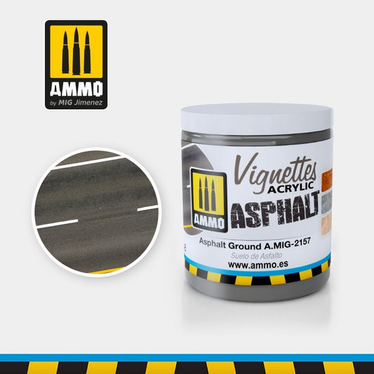 AMMO by MIG - VIGNETTES - Asphalt Ground - Texture Effect