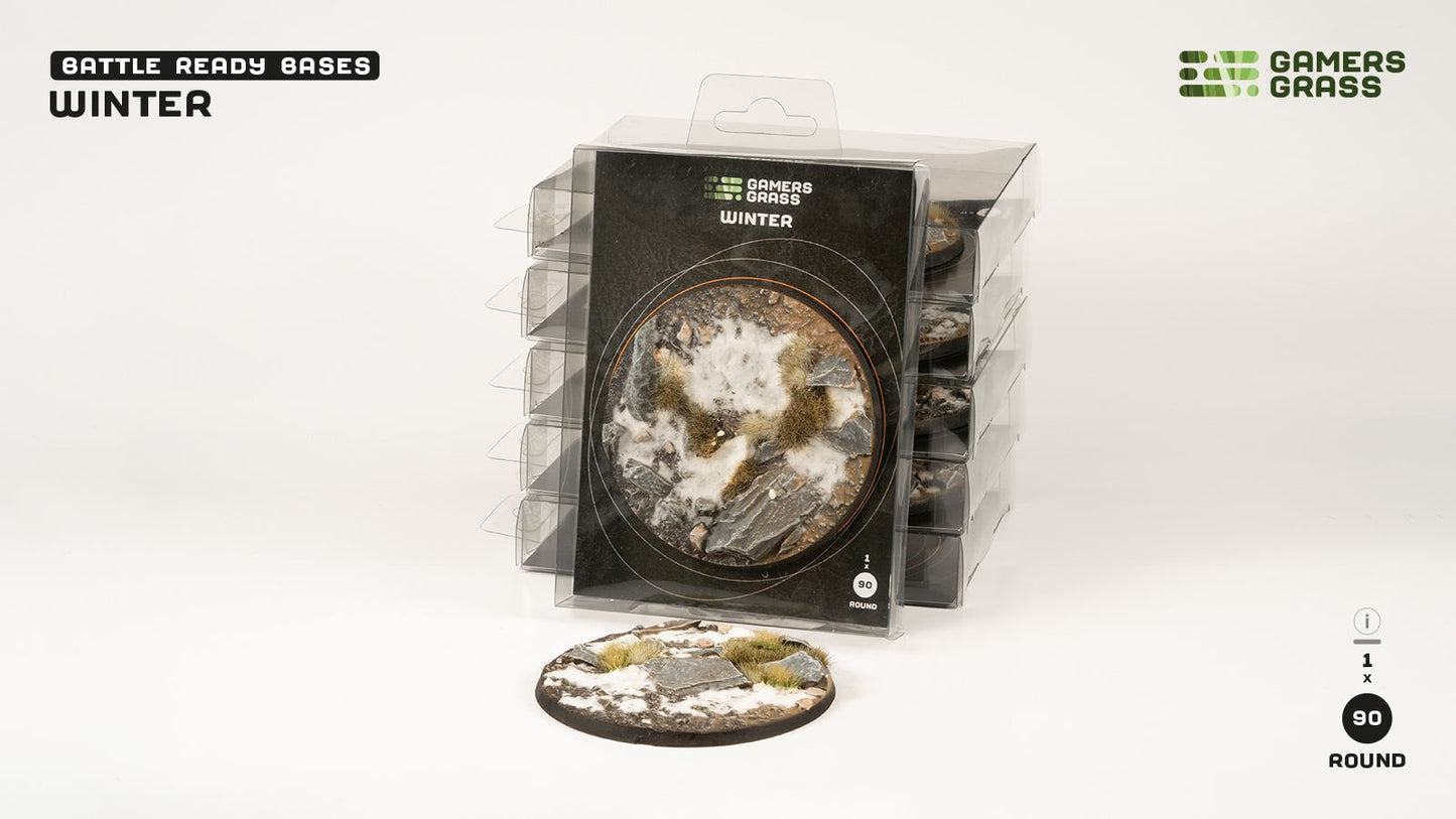 Gamers Grass - Battle Ready Bases - Winter - Round 90mm